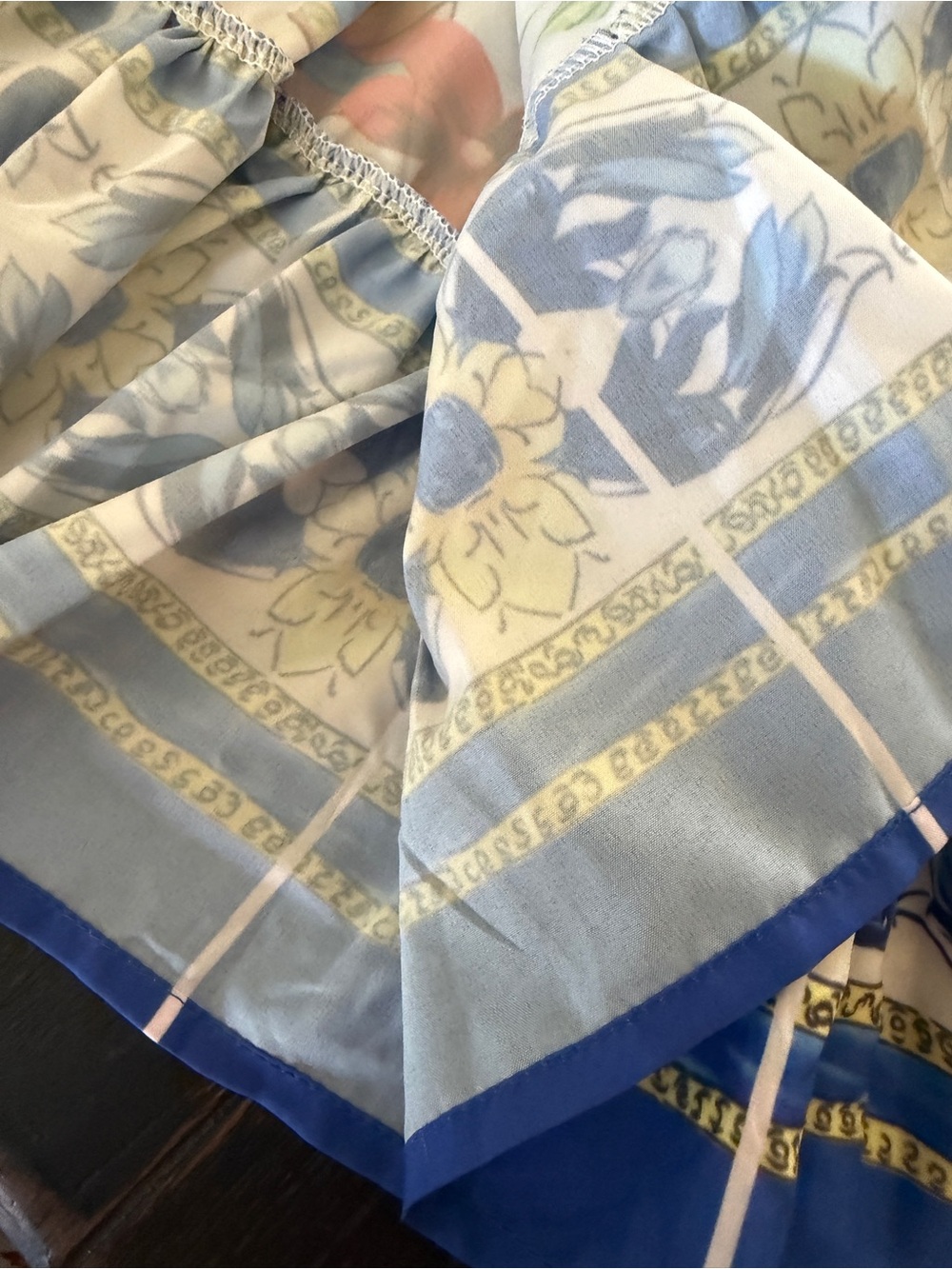 Floral Blue & White Maxi Skirt with Vibrant Print (Unworn) - Picture 8 of 9